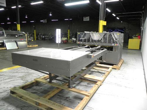 Used Alloyd Model 16SC1216 Blister Sealer. Capable of speeds from 6 to 20 cycles per minute. Has 16 stations with 12" (wide) X 16" (long) seal area. Machine has (8) load stations. Seal temperature ra...
