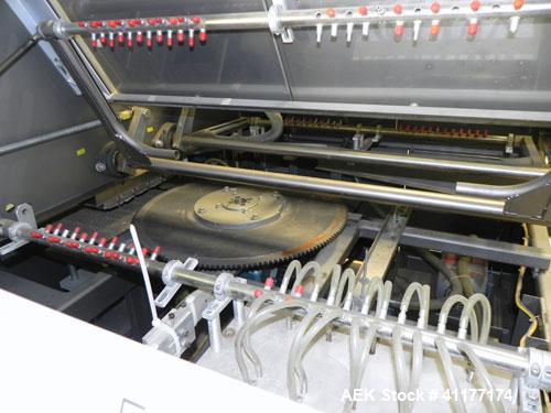 Used Alloyd Model 16SC1216 Blister Sealer. Capable of speeds from 6 to 20 cycles per minute. Has 16 stations with 12" (wide) X 16" (long) seal area. Machine has (8) load stations. Seal temperature ra...