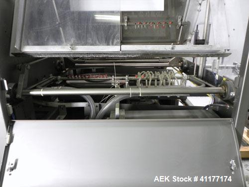 Used Alloyd Model 16SC1216 Blister Sealer. Capable of speeds from 6 to 20 cycles per minute. Has 16 stations with 12" (wide) X 16" (long) seal area. Machine has (8) load stations. Seal temperature ra...