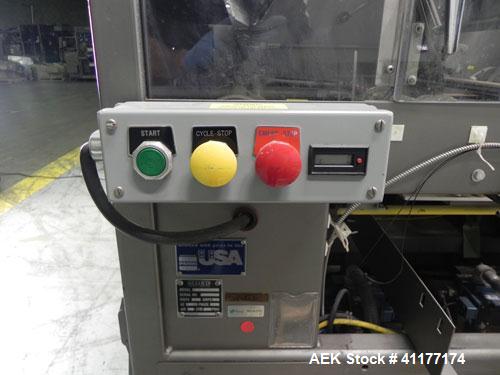 Used Alloyd Model 16SC1216 Blister Sealer. Capable of speeds from 6 to 20 cycles per minute. Has 16 stations with 12" (wide) X 16" (long) seal area. Machine has (8) load stations. Seal temperature ra...