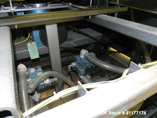 Used Alloyd Model 16SC1216 Blister Sealer. Capable of speeds from 6 to 20 cycles per minute. Has 16 stations with 12" (wide) X 16" (long) seal area. Machine has (8) load stations. Seal temperature ra...