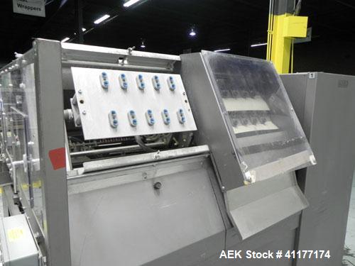 Used Alloyd Model 16SC1216 Blister Sealer. Capable of speeds from 6 to 20 cycles per minute. Has 16 stations with 12" (wide) X 16" (long) seal area. Machine has (8) load stations. Seal temperature ra...