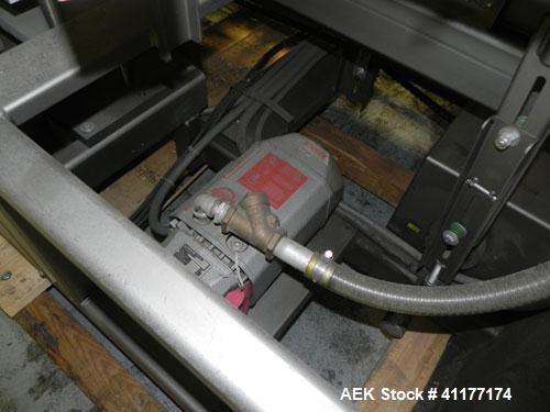 Used Alloyd Model 16SC1216 Blister Sealer. Capable of speeds from 6 to 20 cycles per minute. Has 16 stations with 12" (wide) X 16" (long) seal area. Machine has (8) load stations. Seal temperature ra...