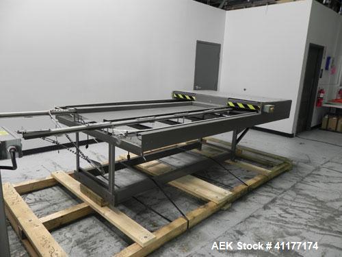Used Alloyd Model 16SC1216 Blister Sealer. Capable of speeds from 6 to 20 cycles per minute. Has 16 stations with 12" (wide) X 16" (long) seal area. Machine has (8) load stations. Seal temperature ra...