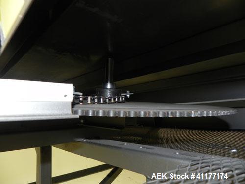 Used Alloyd Model 16SC1216 Blister Sealer. Capable of speeds from 6 to 20 cycles per minute. Has 16 stations with 12" (wide) X 16" (long) seal area. Machine has (8) load stations. Seal temperature ra...