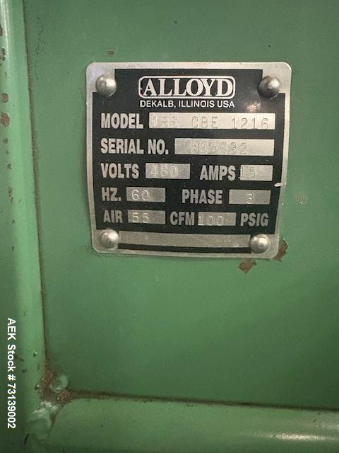 Used Alloyd 18S-1216 Automatic Blister Sealer – 14x18 Cards, 20 CPM Max