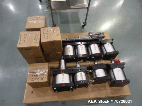 Used Alloyd Straight Line Blister Card Sealer, Model 13SL14284FE, Serial #2000-099. Manual load, max seal area is 14" x 28", typical speed is 20 per minute. Includes bar code scanner, VFD (variable s...