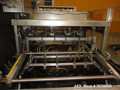 Used Alloyd Straight Line Blister Card Sealer, Model 13SL14284FE, Serial #2000-099. Manual load, max seal area is 14" x 28",  typical speed is 20 per minute, bar code scanner is not currently install...