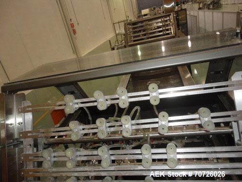 Used Alloyd Straight Line Blister Card Sealer, Model 13SL14284FE, Serial #97301. Manual load, max seal area is  14" x 28",  typical speed is 20 per minute, includes bar code scanner, VFD (variable sp...