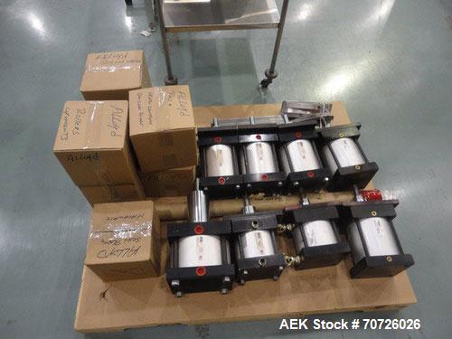 Used Alloyd Straight Line Blister Card Sealer, Model 13SL14284FE, Serial #97301. Manual load, max seal area is  14" x 28",  typical speed is 20 per minute, includes bar code scanner, VFD (variable sp...
