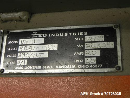 Used ZED Industries Model 15-111 Inline Blister Sealer Card Machine
