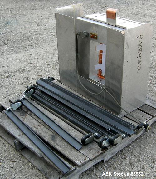 USED: Callanan RF sealing machine, 10 kw, model 100SP. 18" x 24" press, heated upper plate 14" x 20". Equipped with separate grid and plate meters, solid state rectifiers, tube type fast arc suppress...
