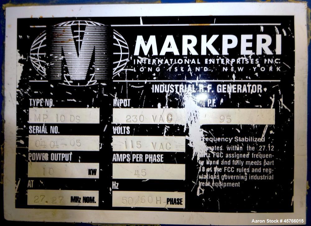 Used Markperi Model MP10 DS RF Welder/Rotary Blister Sealer