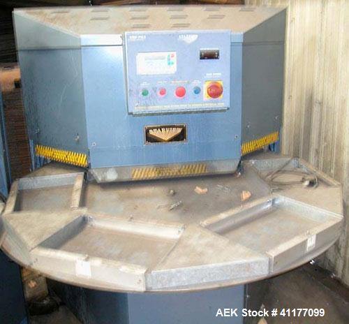 Used Starview PHS6-1418 rotary blister sealer. Maximum 14" x 18" seal area.  1/60/220V, 30 amp unit with plc controls. Cylinder bore size: 2 at 6". Working temperatures: Hot station (plastic to plast...