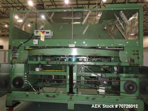 Used Alloyd Model 4S-1216 Four Station Rotary Blister Sealer. Capable of speeds 10 to 20 indexes per minute, indexes per minute multiplied by the number of packages per nesting tray. Package size max...