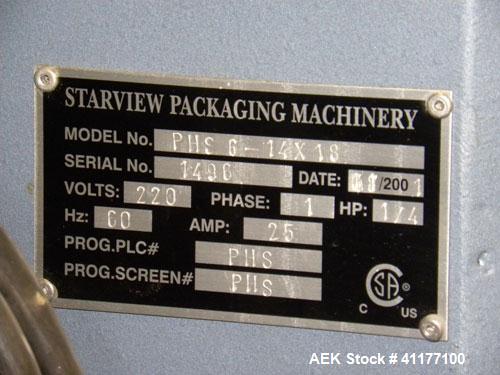 Used Starview Packaging Machinery Rotary Blister Sealer,  Model PHS6-14X18