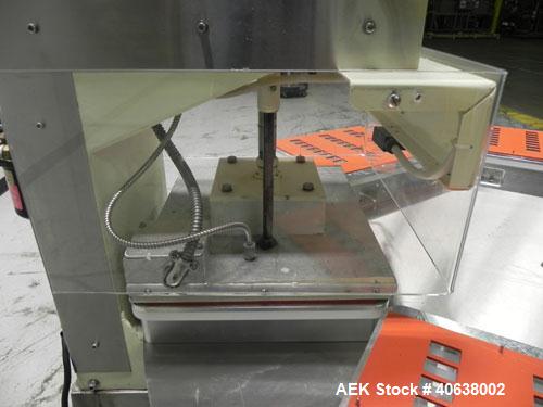Used Visual Thermoforming Six Station Rotary Blister Sealer, model D-S-6-F. 51'' diameter turntable. 12” x 14” (30 cm x 35 cm) seal area. Blister depth 3 ¼” (8.26 cm) standard, seal pressure 2,000 lb...