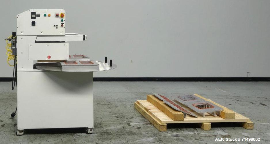 Used- Visual Packaging System Pharmaceutical Semi-Auto Rotary Blister Sealer