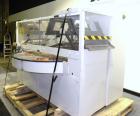 Used Alloyd Brands Four Station Rotary Blister Sealer, Model 4SM1216sn 93-824. Capable of speeds 10 to 20 indexes per minute, indexes per minute multiplied by the number of packages per nesting tray....