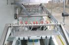 Used Alloyd Brands Four Station Rotary Blister Sealer, Model 4SM1216sn 93-824. Capable of speeds 10 to 20 indexes per minute, indexes per minute multiplied by the number of packages per nesting tray....