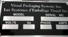 Used Visual Packaging System Model SDS6C (6) Station Semi-Automatic Rotary Blister Sealer. Has 14