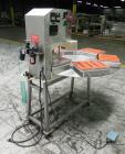 Used Visual Thermoforming Six Station Rotary Blister Sealer, model D-S-6-F. 51'' diameter turntable. 12” x 14” (30 cm x 35 cm) seal area. Blister depth 3 ¼” (8.26 cm) standard, seal pressure 2,000 lb...