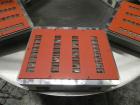 Used Visual Thermoforming Six Station Rotary Blister Sealer, model D-S-6-F. 51'' diameter turntable. 12” x 14” (30 cm x 35 cm) seal area. Blister depth 3 ¼” (8.26 cm) standard, seal pressure 2,000 lb...