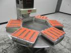 Used Visual Thermoforming Six Station Rotary Blister Sealer, model D-S-6-F. 51'' diameter turntable. 12” x 14” (30 cm x 35 cm) seal area. Blister depth 3 ¼” (8.26 cm) standard, seal pressure 2,000 lb...