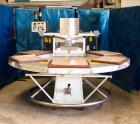 Used Visual Packaging Thermoforming Six Station Rotary Blister Sealer, model ESDS-6. Approximately 78” diameter turntable, 18
