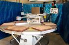 Used Visual Packaging Thermoforming Six Station Rotary Blister Sealer, model ESDS-6. Approximately 78” diameter turntable, 18