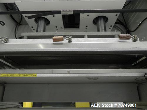 Used Alloyd Model 2SM1428 Shuttle Type Blister Sealer. Seal area 14" (wide) x 18" (long). Temperature range 0 - 800 deg Farenheit. Seal dwell range 0 - 15 seconds. 16 cfm @ 100 psi. 3/60/230V.