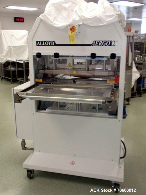 Used Alloyd Shuttle Blister Sealer, Model AERGO2 PLUS. Semi automatic design, 208-230 volt, serial# M2006-046, new 2006.