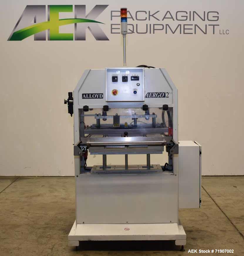 Used Alloyd Aergo 2 Plus Semi Automatic Shuttle Style Blister Sealer.