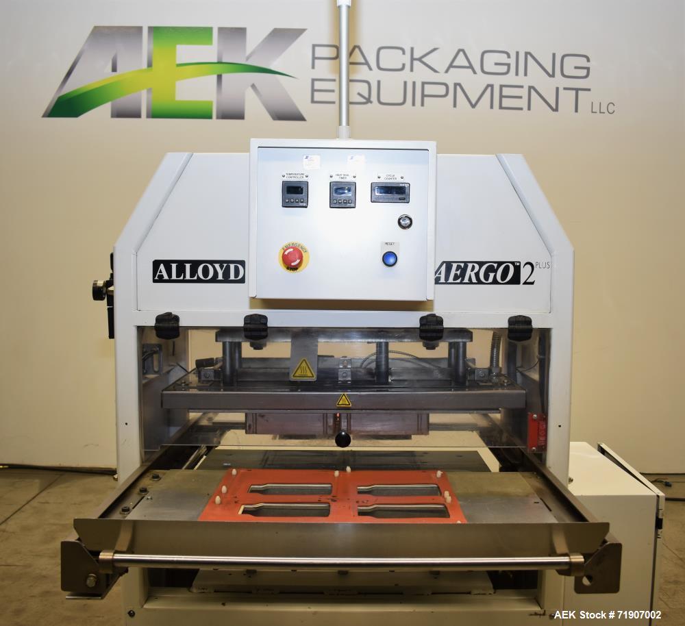 Used Alloyd Aergo 2 Plus Semi Automatic Shuttle Style Blister Sealer.
