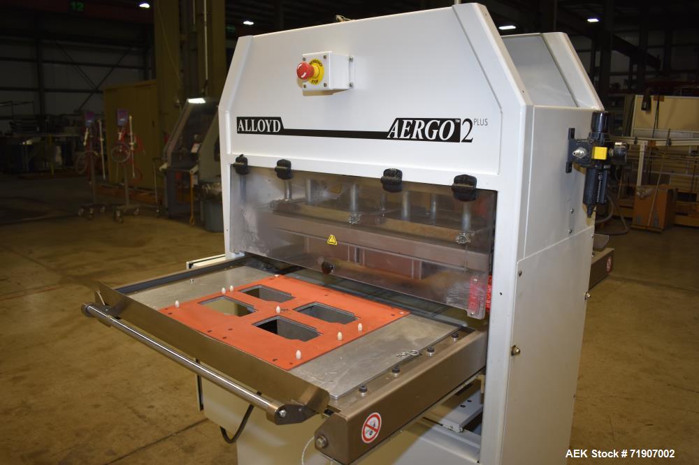 Used Alloyd Aergo 2 Plus Semi Automatic Shuttle Style Blister Sealer.