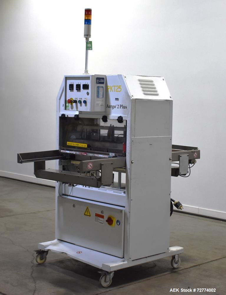 Used- Alloyd Aergo 2 Plus Semi Automatic Shuttle Style Blister Sealer. Capable of speeds up to 8 cycles per minute. Sealing ...