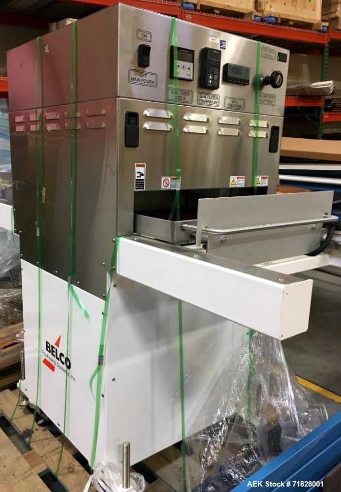 Used Belco Medical Tray Sealer, Model BM EL 2020. Max. seal size fixture 20 x 20". Max. tray depth 3 1/2". 50-300 Degrees F. 208-240 Volts; 1 phase; 25 Amps; 50/60 Hz. Max. input psi 125. 0.12 cubic ...