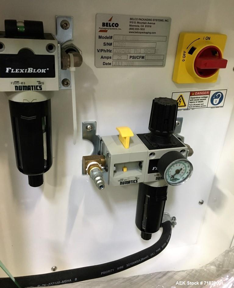 Used Belco Medical Tray Sealer, Model BM EL 2020. Max. seal size fixture 20 x 20". Max. tray depth 3 1/2". 50-300 Degrees F. 208-240 Volts; 1 phase; 25 Amps; 50/60 Hz. Max. input psi 125. 0.12 cubic ...