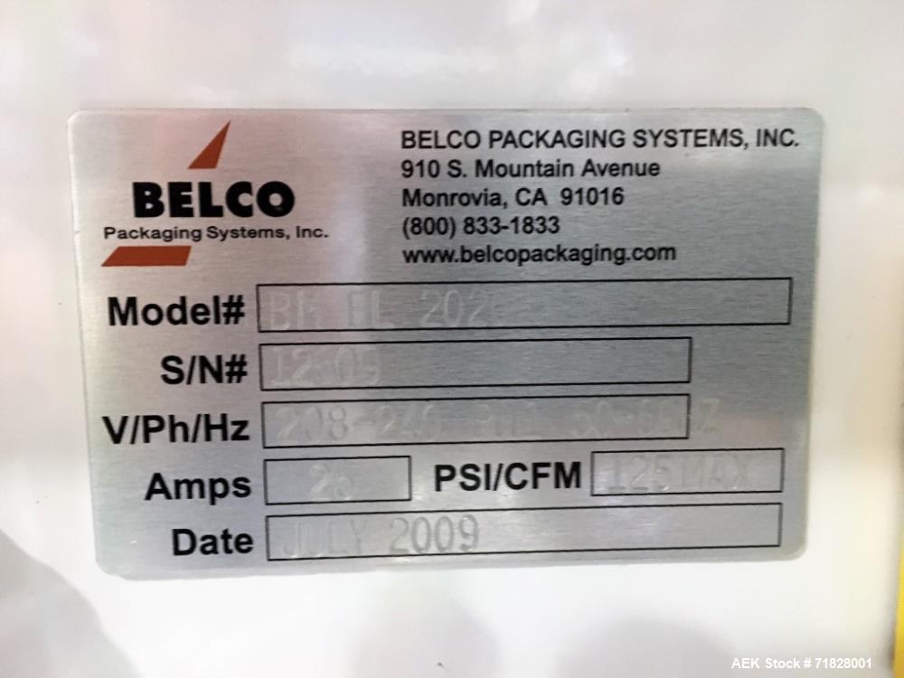 Used Belco Medical Tray Sealer, Model BM EL 2020. Max. seal size fixture 20 x 20". Max. tray depth 3 1/2". 50-300 Degrees F. 208-240 Volts; 1 phase; 25 Amps; 50/60 Hz. Max. input psi 125. 0.12 cubic ...