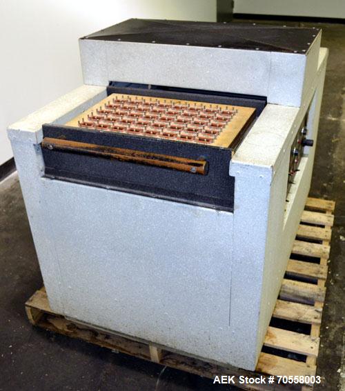 Two Station Shuttle Blister Sealer has a 12" x 18" seal area.  Maximum blister depth 4”.  Tooling size 13.5” x 19.5”, temperature control 100-600 degrees F. Air requirements 30 psi, working height 32...