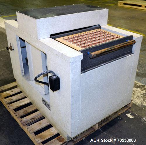 Two Station Shuttle Blister Sealer has a 12" x 18" seal area.  Maximum blister depth 4”.  Tooling size 13.5” x 19.5”, temperature control 100-600 degrees F. Air requirements 30 psi, working height 32...