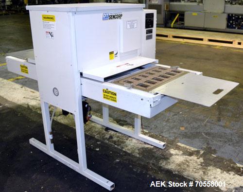 Used Sencorp 630 Blister Sealer.  Two station shuttle blister sealer has a 13" x 21" seal area.  Maximum blister depth: 4.5".  Cylinder size: 3.5".  Air requirements: 65 to 100 psi.  3/50/60 hz, 220V...