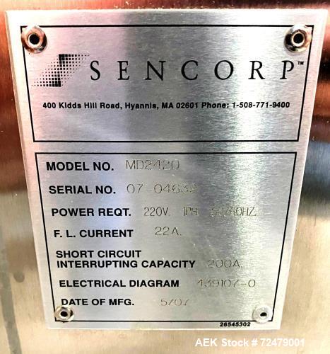 Used Sencorp Medical Shuttle Tray Sealer