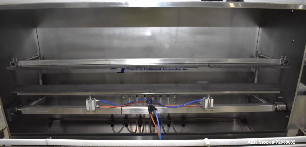 Used Accutek S/S (6) Head Automatic Pneumatic Bottle Washer / Rinser, Model 50BR1L02. Product Speed 60-90 CPM Depending on Container. Fill size range: 0.33oz - 16oz (10ml - 475ml). Bottle Gripper Ass...