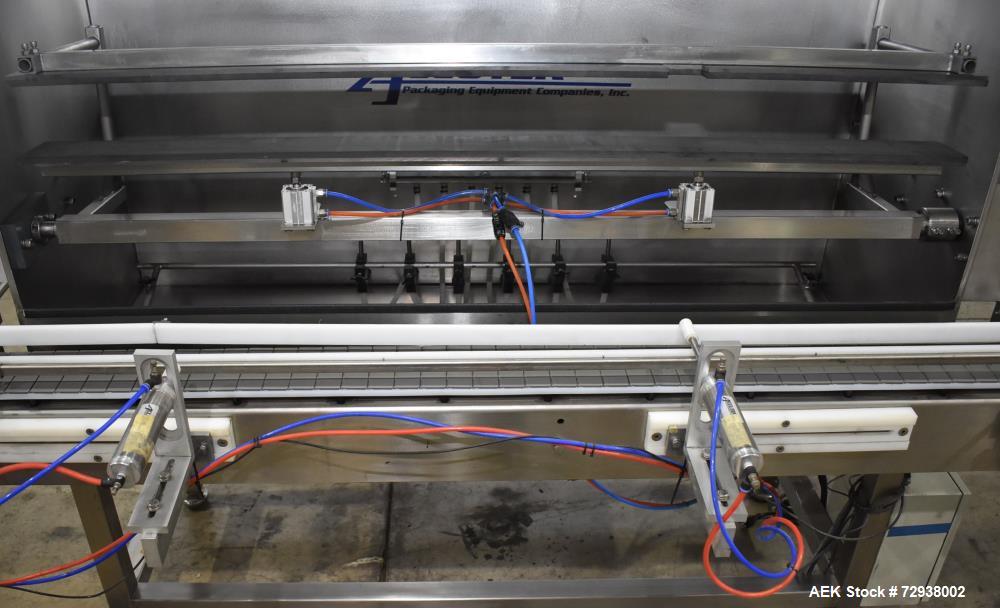 Used Accutek S/S (6) Head Automatic Pneumatic Bottle Washer / Rinser, Model 50BR1L02. Product Speed 60-90 CPM Depending on Container. Fill size range: 0.33oz - 16oz (10ml - 475ml). Bottle Gripper Ass...