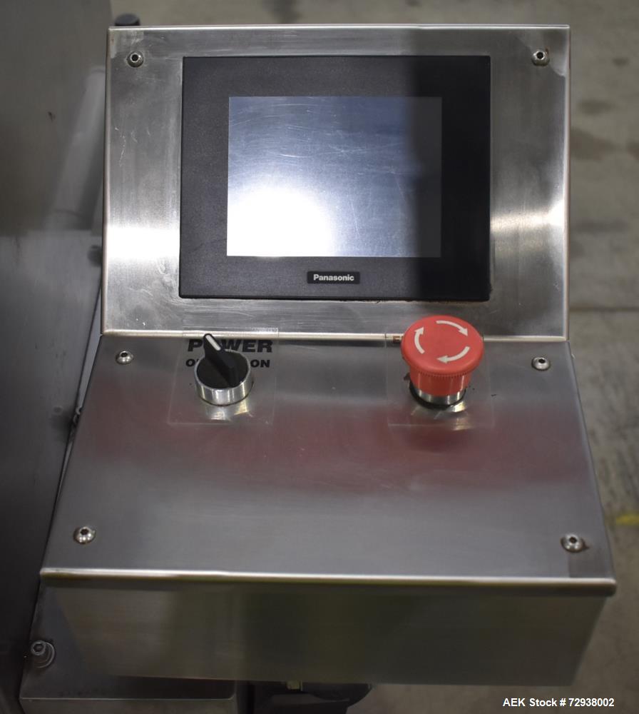 Used Accutek S/S (6) Head Automatic Pneumatic Bottle Washer / Rinser, Model 50BR1L02. Product Speed 60-90 CPM Depending on Container. Fill size range: 0.33oz - 16oz (10ml - 475ml). Bottle Gripper Ass...