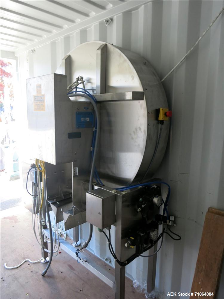 Used McBrady Engineering Orbital Air Bottle Rinser, Model 60.  Currently set up for 750 ml, change parts for 375 ml.  Stainless steel frame.  Includes speed control,  Missing power supply.  No motor ...