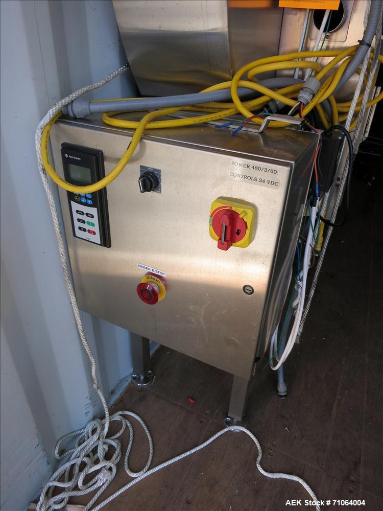 Used McBrady Engineering Orbital Air Bottle Rinser, Model 60.  Currently set up for 750 ml, change parts for 375 ml.  Stainless steel frame.  Includes speed control,  Missing power supply.  No motor ...