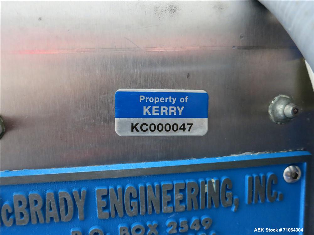 Used McBrady Engineering Orbital Air Bottle Rinser, Model 60.  Currently set up for 750 ml, change parts for 375 ml.  Stainless steel frame.  Includes speed control,  Missing power supply.  No motor ...