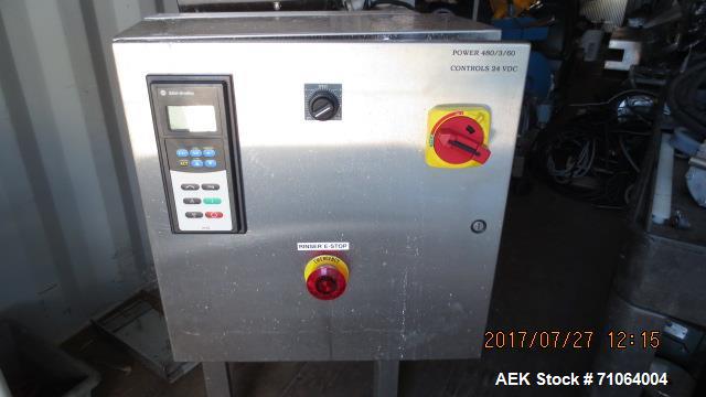 Used McBrady Engineering Orbital Air Bottle Rinser, Model 60.  Currently set up for 750 ml, change parts for 375 ml.  Stainless steel frame.  Includes speed control,  Missing power supply.  No motor ...